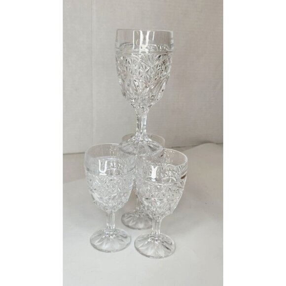 Vintage Set Of 4 Crystal d'Adriana LUNA 6 inch Water Goblets/Wine Glasses - Picture 2 of 16